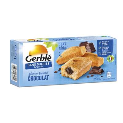 Gâteau fourré chocolat sans sucres ajoutés, Gerblé (150 g)