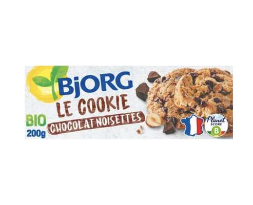 Cookies au chocolat et noisettes BIO, Bjorg  (200 g)