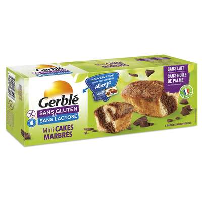 Mini cakes marbrés sans gluten & sans lactose, Gerblé (200 g)