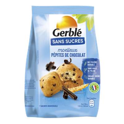 Moelleux aux pépites de chocolat sans sucres, Gerblé (196 g)