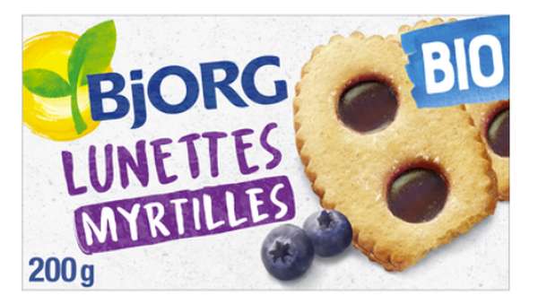 Lunettes à la Myrtille BIO, Bjorg (200 g)