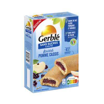 Gâteau moelleux sans sucres ajoutés fourré au cassis, Gerblé  (180 g)