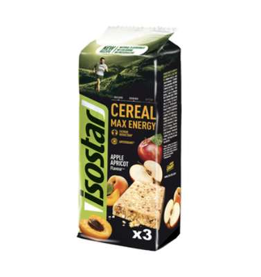 Barres de céréales Energie pomme abricot, Isostar (x 3, 165 g)