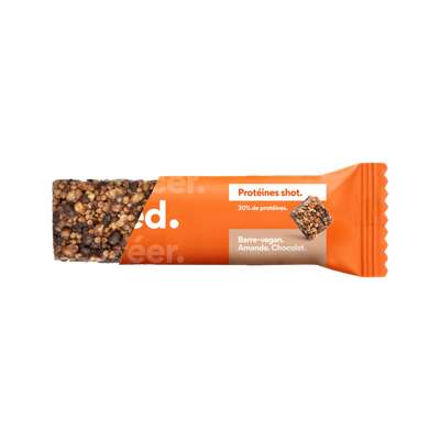 Barre de céréales Protéines Shot Chocolat Amande Vegan, Feed (40 g)