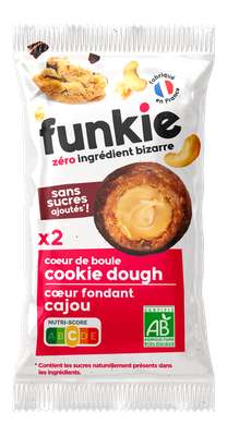 Coeur de boule Cookie Dough coeur Cajou BIO, Funkie (x 2 boules, 36 g)