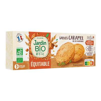 Sablés au caramel au sel de Guérande, Jardin BIO (150 g)