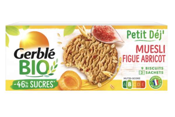 Biscuits muesli figue abricot BIO, Gerblé (132 g)