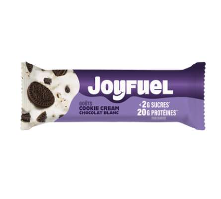 Barre protéinée chocolat blanc et cookie cream, Joyfuel  (55 g)