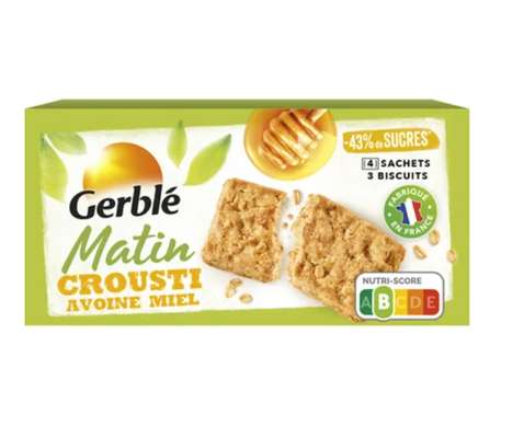 Biscuits matin crousti avoine et miel, Gerblé (200 g)