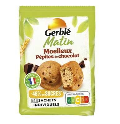 Matin moelleux pépites de chocolat, Gerblé (180 g)