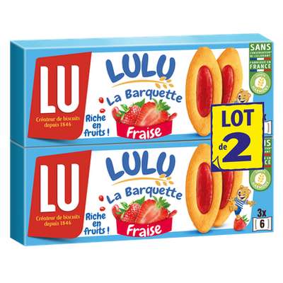 Barquette à la fraise, Lu (2 x 120 g)