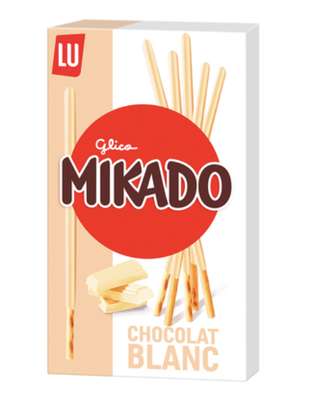 Mikado chocolat blanc, Lu (70 g)