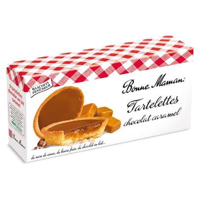 Tartelettes au chocolat au lait & caramel, Bonne Maman (135 g)