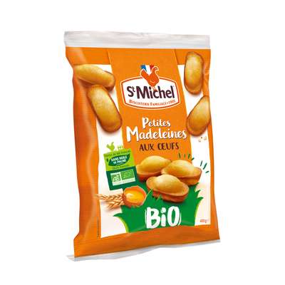 Petites madeleines aux oeufs BIO, St Michel (400 g)