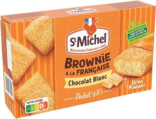 Mini brownie chocolat blanc, St Michel (x 8, 240 g)