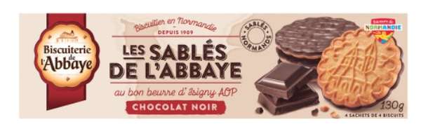 Sablés chocolat noir, Biscuiterie de l'Abbaye  (130 g)