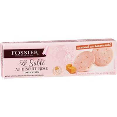 Sablé Biscuit rose de Reims au Caramel, Fossier (110 g)