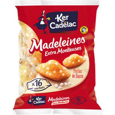 Madeleines perles de sucre, Ker Cadelac (x 16, 400 g)