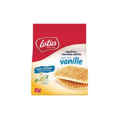 Gaufres coeur fondant vanille, Lotus Bakerie (5 x 2 gaufres, soit 310 g)