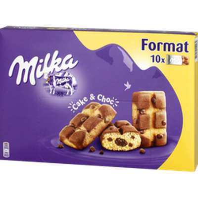 Gâteaux moelleux au chocolat Cake & Choc, Milka (x 10, 350 g)