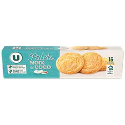 Palets dorés noix de coco, U (125 g)