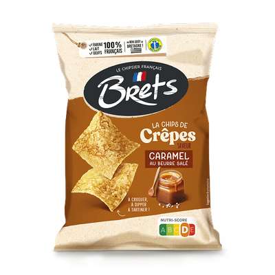 Chips de crêpes saveur caramel, Brets (100 g)
