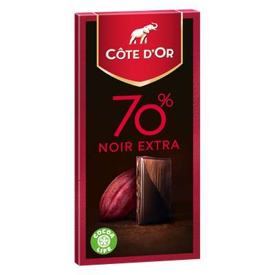 Chocolat noir extra 70% de cacao, Côte d'Or (100 g)