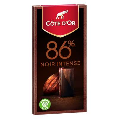 Chocolat noir intense 86% de cacao, Côte d'Or (100 g)