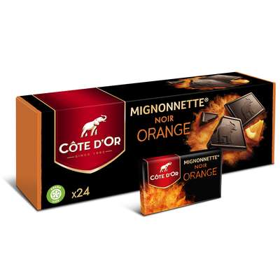 Mignonnettes au chocolat noir aux éclats d'orange, Côte d'Or (x 24)