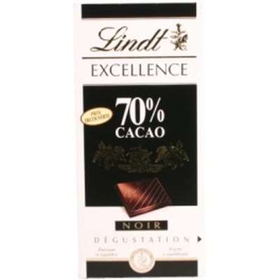 Chocolat Excellence Noir Intense 70%, Lindt (100 g)