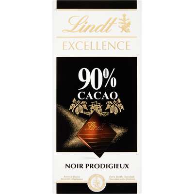 Chocolat noir Excellence 90%, Lindt (100 g)