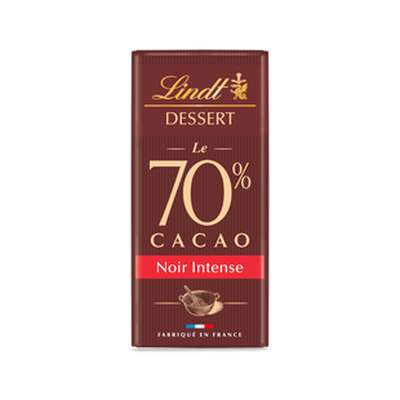 Chocolat noir intense 70% dessert, Lindt (200 g)