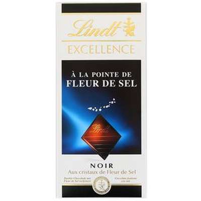 Chocolat noir à la pointe de fleur de sel Lindt (100 g)