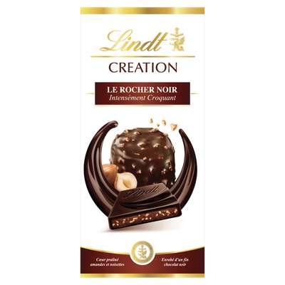 Chocolat noir rocher, Lindt (150 g)