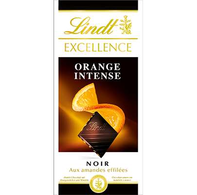 Chocolat noir orange intense, Lindt (100 g)