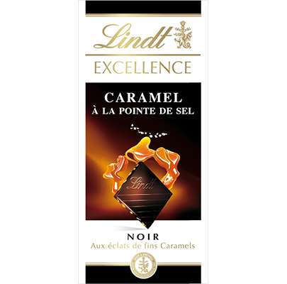 Chocolat noir caramel à la pointe de sel, Lindt (100 g)