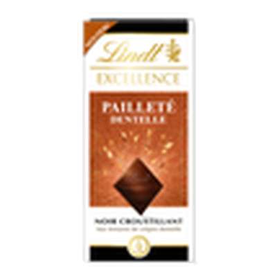 Tablette de chocolat excellence noir crêpe dentelle, Lindt (100 g)