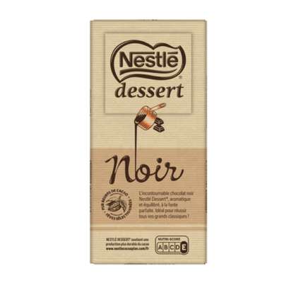 Chocolat noir 52% à pâtisser, Nestlé Dessert (1 tablette x 205 g)