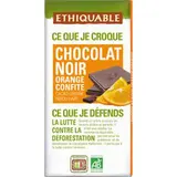 Chocolat noir et orange confite BIO, Ethiquable (100 g)