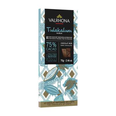 Tablette de chocolat noir Tulakalum 75%, Valrhona (70 g)