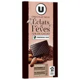 Chocolat noir dégustation 72% d'éclats fèves de cacao, U (100 g)