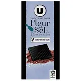 Tablette de chocolat noir dégustation 60% de cacao et fleur de sel, U (100 g)