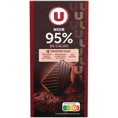 Chocolat noir côte d'Ivoire 95%, U (80 g)