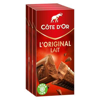 Chocolat au lait l'Original, Côte d'Or (3 x 100 g)
