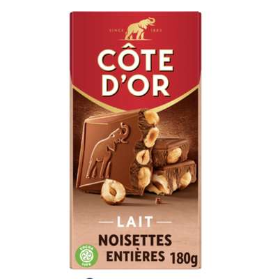 Chocolat au lait noisette, Côte d'Or (180 g)