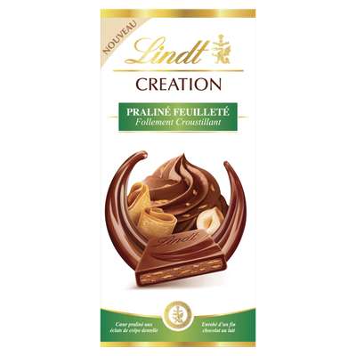 Chocolat au lait praliné feuilleté, Lindt (150 g)