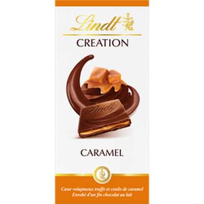 Chocolat création au lait fourré caramel, Lindt (150 g)