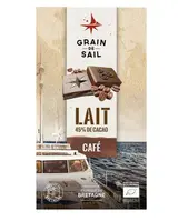Tablette de chocolat au lait et café BIO, Grain de sail (100 g)