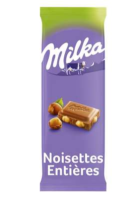 Chocolat au lait noisettes entières, Milka (200 g)