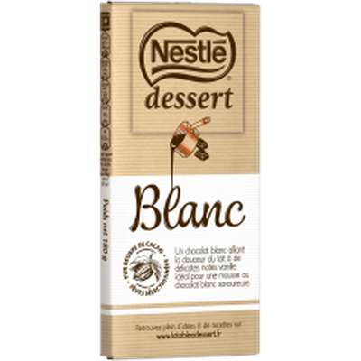 Chocolat blanc à pâtisser, Nestlé dessert (170 g)